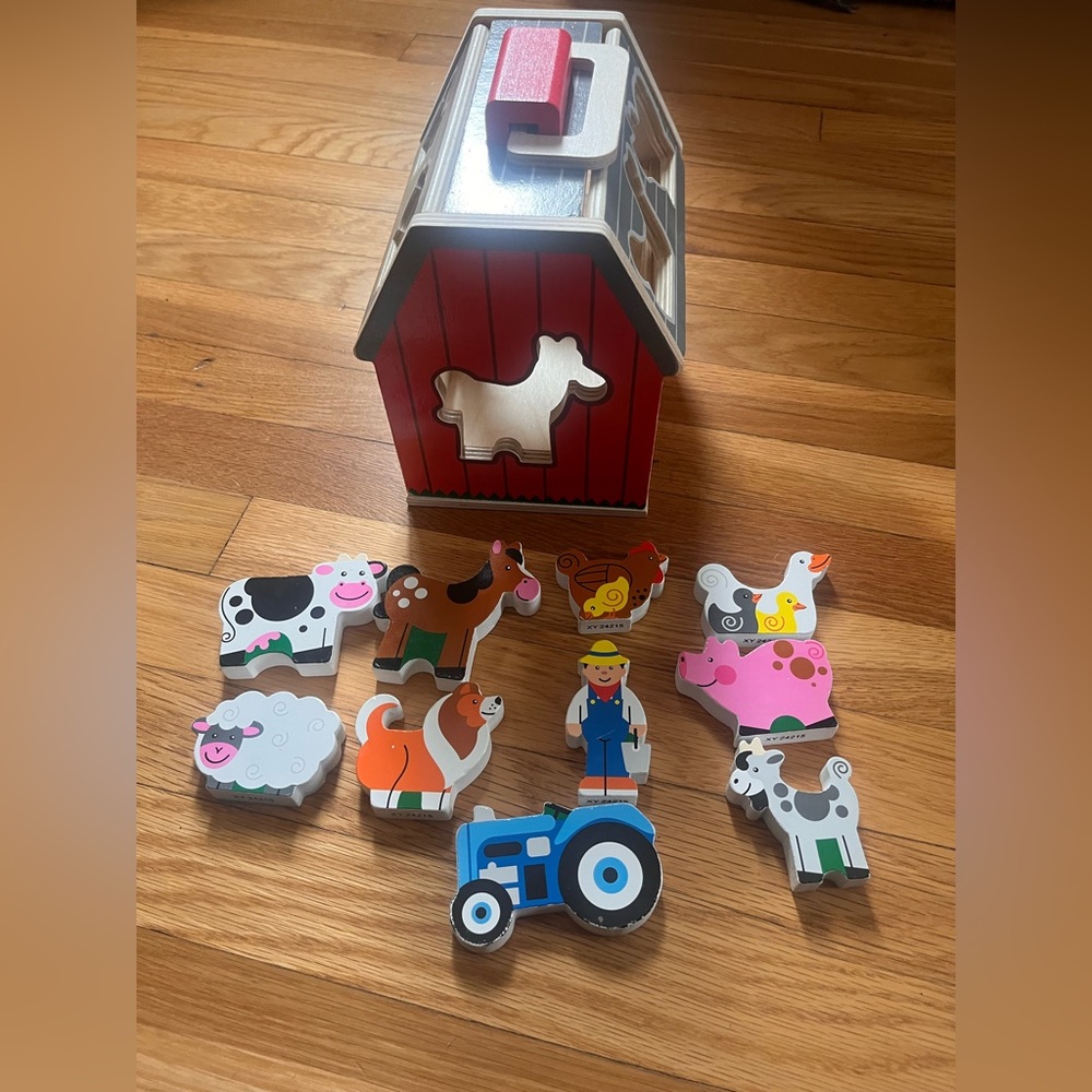 Melissa and Doug Barn Farm Animal Shape Sorter Toy Set
11 pc - Picture 3 of 6